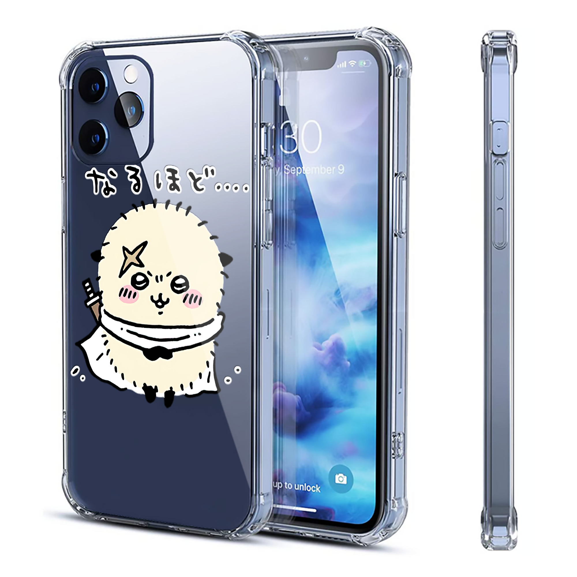 （画像用） ちいかわ ラッコ Chii-kawa Sea otter 【iPhone 12シリーズ対応】透明スマホケース（クリアソフトケース）